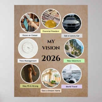 2026 Zufälliges modernes Kreis-Foto-Vision-Poster Poster