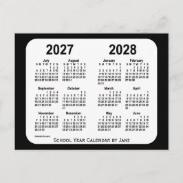 2027-2028 Schwarz-Weiß-Schulkalender von Janz Postkarte