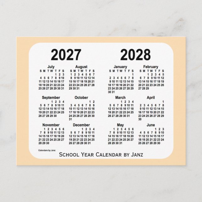 2027-2028 Wheat Mini School Calendar by Janz Postkarte (Vorderseite)