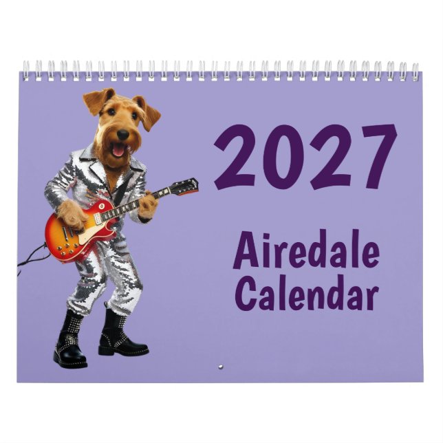 2027 Airedale-Hundekalender Kalender (Titelbild)