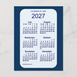 2027 Alice Blue 6 Month Mini Calendar von Janz Postkarte