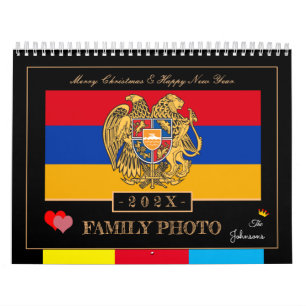2027 Armenische Flagge & Frohes Neues Jahr, Armeni Kalender