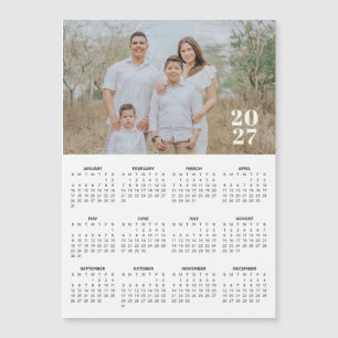 2027 Benutzerdefinierter Foto-Magnetkalender Magnetkarte