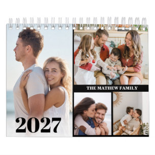 2027 Benutzerdefinierter Fotokalender Einfach Selb Kalender
