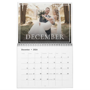 2027 Benutzerdefiniertes Hochzeitsfoto Neuvermählt Kalender