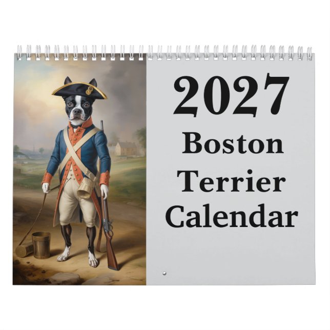 2027 Boston Terrier Hund Kalender (Titelbild)