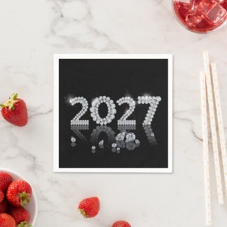 2027 Brillanten Diamanten Luxus Neujahr Serviette