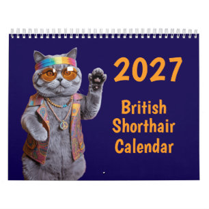 2027 Britisch Kurzhaar-Katze Kalender