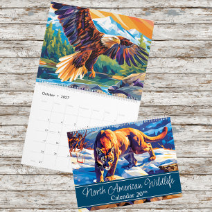 2027 Calendrier mural de la faune nord-américaine