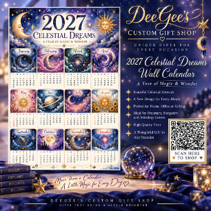 2027 Celestial Dreams Wandkalender Poster