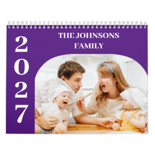 2027 Einfach Moderne Individuelle 14 Fotos Familie Kalender