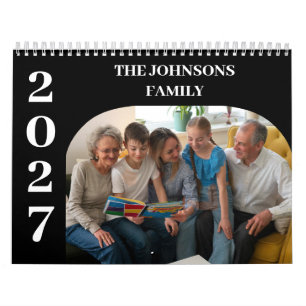 2027 Einfache Moderne Benutzerdefinierte Fotos Fam Kalender
