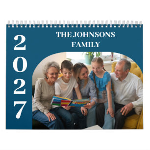 2027 Einfache Moderne Benutzerdefinierte Fotos Fam Kalender