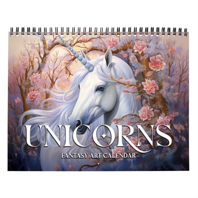 2027 Einhörner Fantasy-Kunstkalender Kalender (Titelbild)