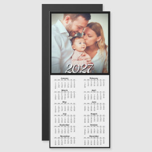 2027 Familien-Baby-Fotokalender-Jahresmagnet Magnetkarte