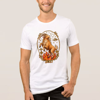 2027 Feuer Ziege T-Shirt – Chinesisches Neujahrs-Z Tri-Blend Shirt