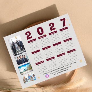 2027 Firmen-Fotokalender Geschäft Weihnachten Poster