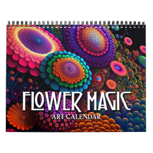 2027 Flower Magic Stilisierte Blumen Kunstkalender Kalender