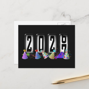 2027 Frohes Neues Jahr Kilometerzähler Postkarte