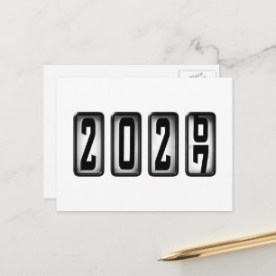 2027 Frohes Neues Jahr Kilometerzähler Postkarte