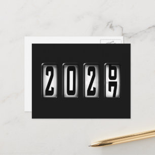 2027 Frohes Neues Jahr Kilometerzähler Postkarte
