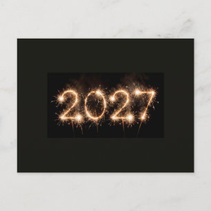 2027, Funkelndes Neues Jahr, Postkarte