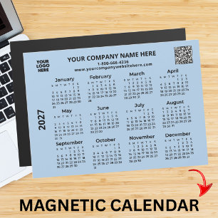 2027 Geschäft Ihr Logo QR-Code-Kalender-Magnet  Magnetkarte