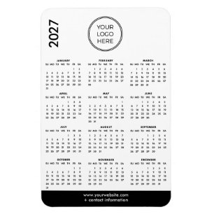 2027 Geschäft Logo Magnet Kalender
