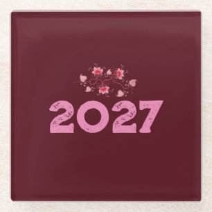 2027 GESCHENK FÜR MAMA, PAPA, SCHWESTER, SOHN, FRE GLASUNTERSETZER