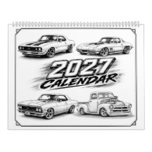 2027 Hot Rod Muscle Car Kalender