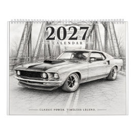 2027 Hot Rod Muscle Car Kalender