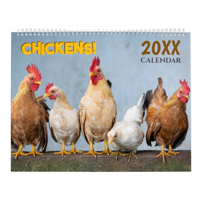 2027 Hühner Wandkalender Cute (Titelbild)