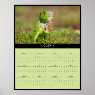 2027 Iguana-Wandkalender - Exotische Wildtiere Poster