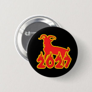 2027 Jahr der feurigen Ziege Button