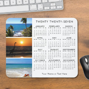 2027 Kalender 3 Foto Personalisierte Benutzerdefin Mousepad