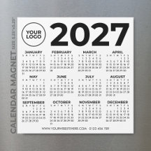 2027 Kalender Basic Einfach Moderne Unternehmenslo