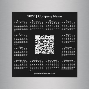 2027 Kalender benutzerdefinierter Geschäfts-QR-Cod Magnetkarte