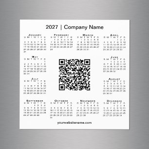 2027 Kalender benutzerdefinierter Geschäfts-QR-Cod Magnetkarte