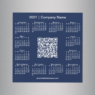 2027 Kalender benutzerdefinierter Geschäfts-QR-Cod Magnetkarte