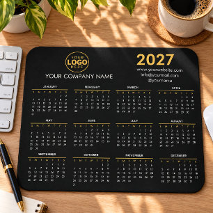 2027 Kalender Benutzerdefiniertes Logo Geschäft Sc Mousepad