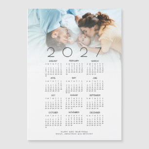 2027 Kalender Foto Neues Baby Frohes Neues Jahr Magnetkarte