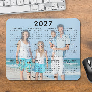 2027 Kalender Foto-Overlay individuell Mousepad