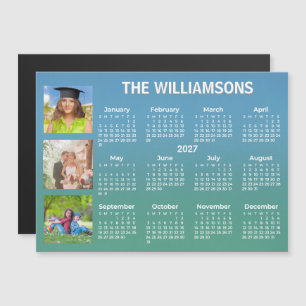 2027 Kalender Gradiant Foto Collage Magnet
