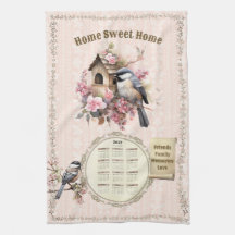 2027 Kalender Handtuch Chickadees Home Sweet Home