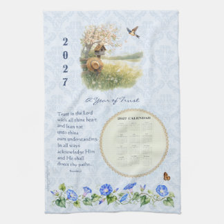 2027 Kalender Handtuch Christlich Pastell Land Sze