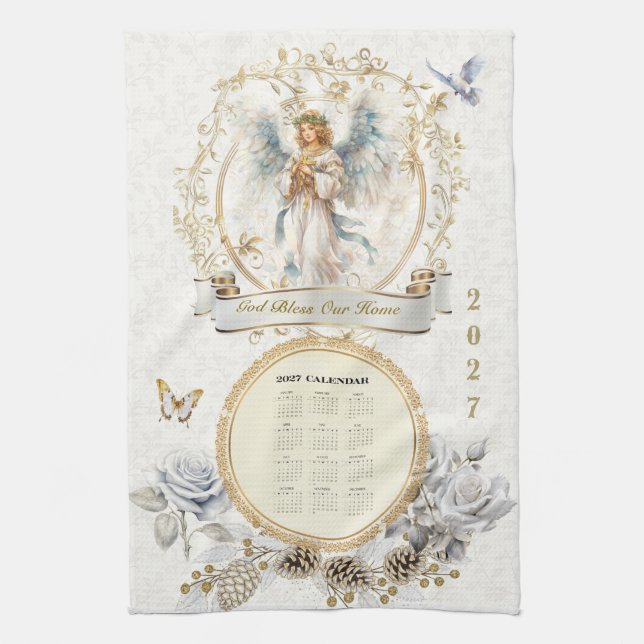2027 Kalender Handtuch Schutzengel  (Vertikal)