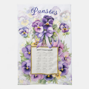 2027 Kalender Handtuch Stiefmütterchen