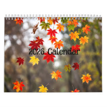 2027 Kalender (Herbstblätter - Erstellt von Grok)