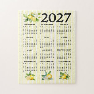 2027 Kalender italienischer Stil Zitronen gelbe St