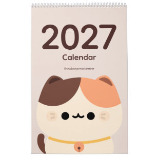 2027 Kalender Katze